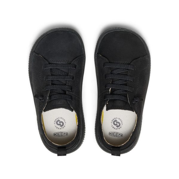 Little Kids' KNX Leather Sneaker  |  Triple Black