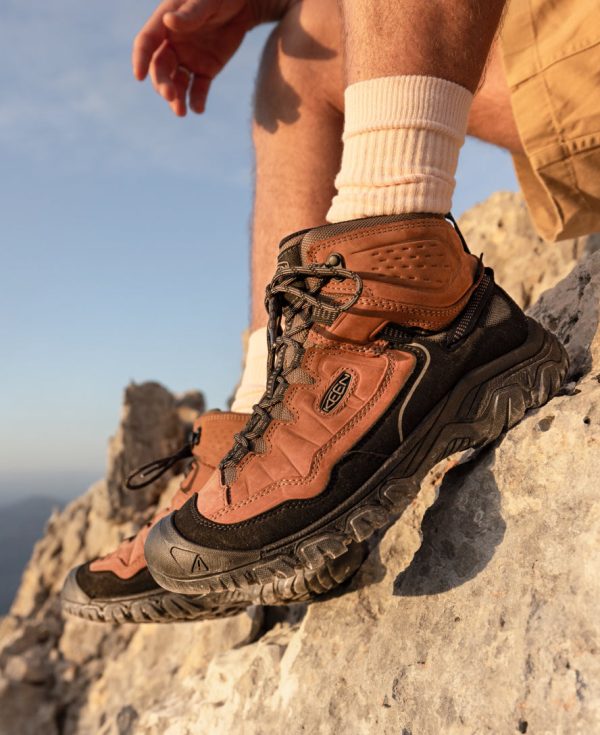 Men's Targhee IV Waterproof Hiking Boot  |  Coyote/Gold Flame