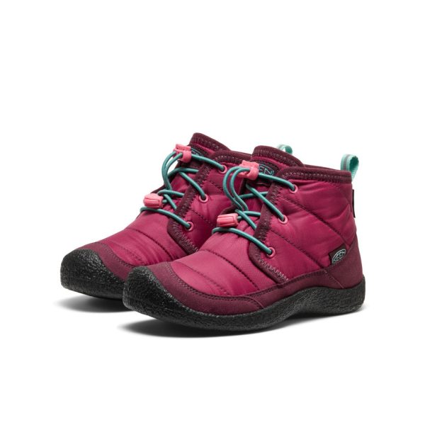 Big Kids' Howser II Waterproof Chukka  |  Beaujolais/Pool Blue