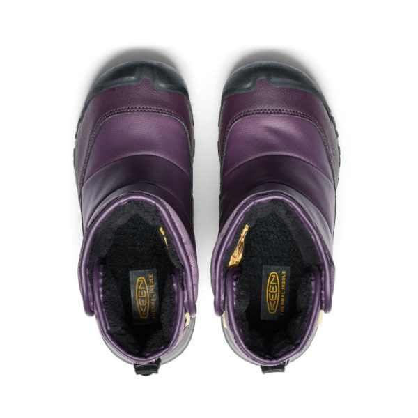 Big Kids' Puffrider Waterproof Winter Boot | Black Plum/Daiquiri Green