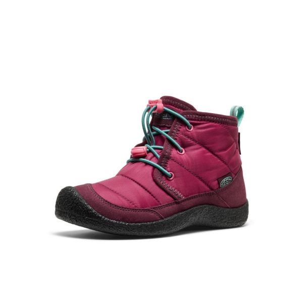 Big Kids' Howser II Waterproof Chukka  |  Beaujolais/Pool Blue